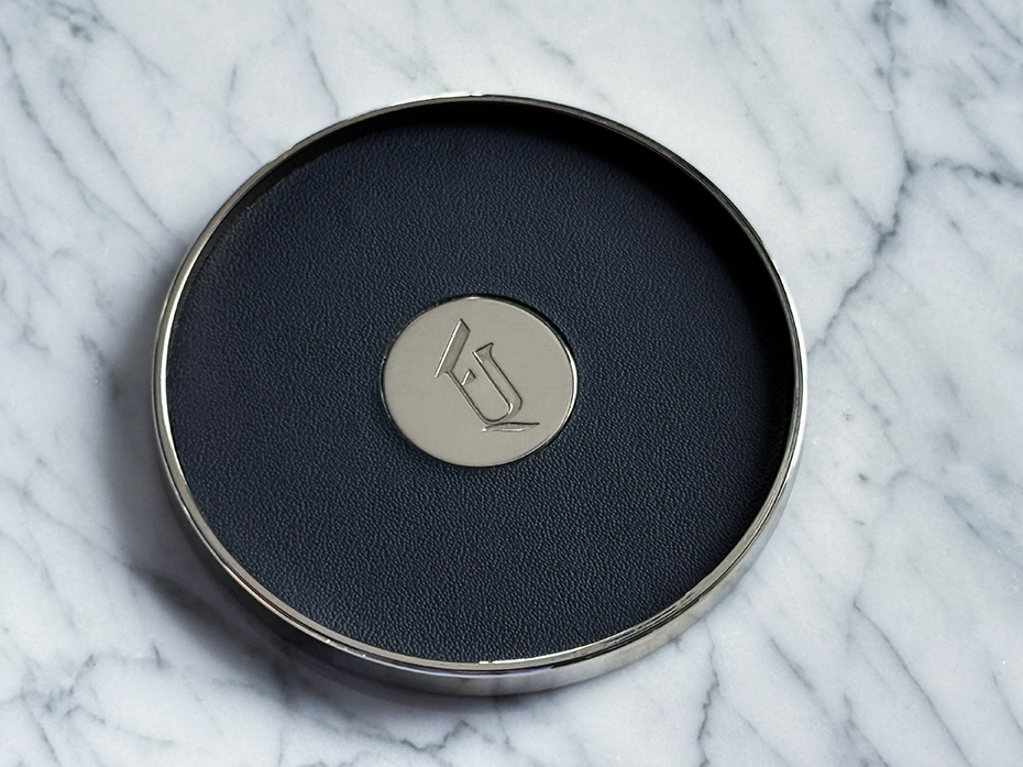 Набор премиальных костеров из натуральной кожи FURNITEK FG-419 (5шт) цвет синий