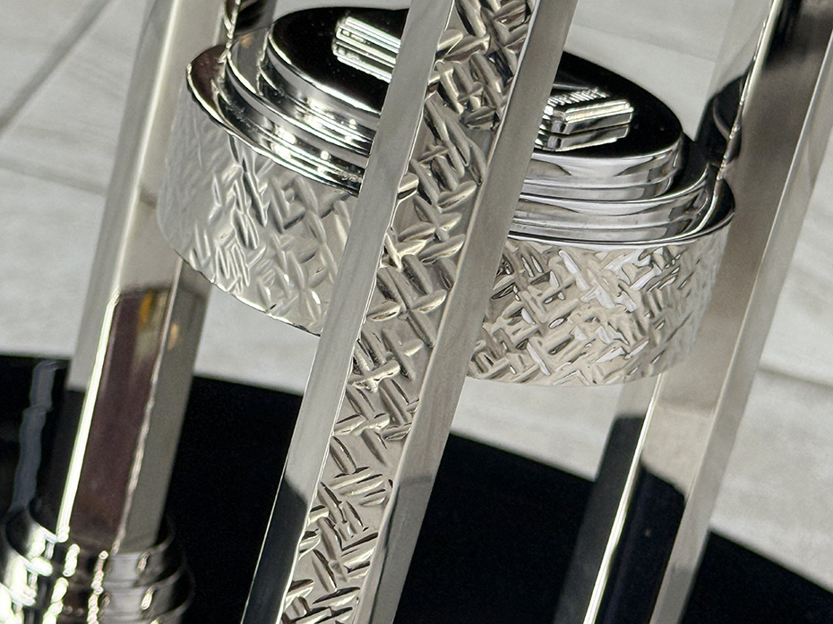 Стол кофейный Ar-Deco FG-075 круглый полированный никель