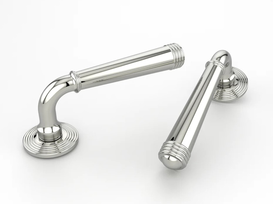 Дверная ручка на розетке Oliver Knights Cassius LH полированный никель