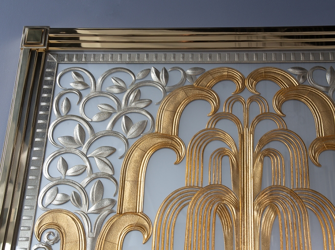 Картина со стеклом FURNITEK FG-306 в латунной раме