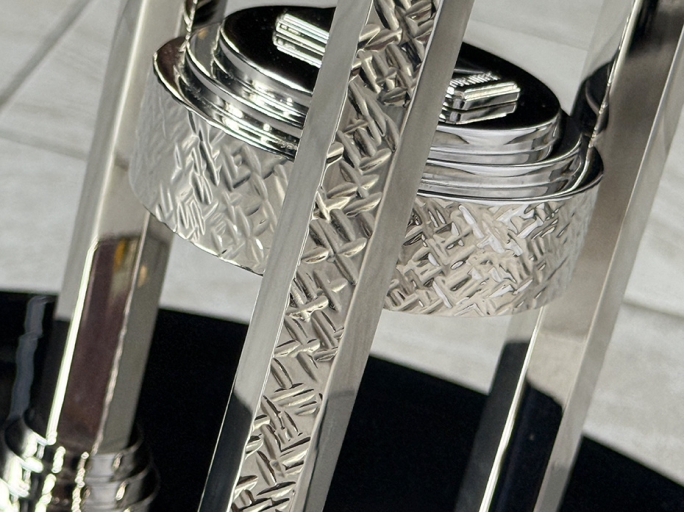 Стол кофейный Ar-Deco FG-075 круглый полированный никель