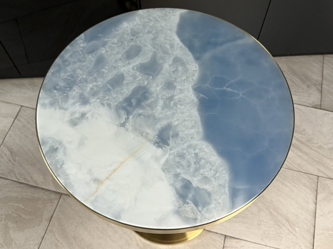 Стол кофейный Ar-Deco FG-078 круглый матовая латунь